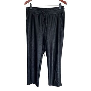 Maison D’Amélie Black Drawstring Shiny Pants size medium